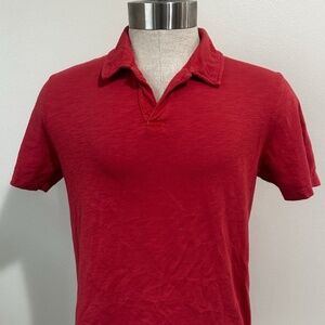 Todd Snyder Men's Small Red Cotton Polo Shirt